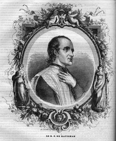 Portrait du Père Delacroix de Ravignan (1795-1858), jésuite français. - Unknown artist