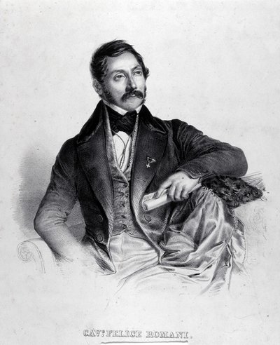 Portrait de Felice Romani, librettiste, poète et critique italien (1788-1865). - Unknown artist