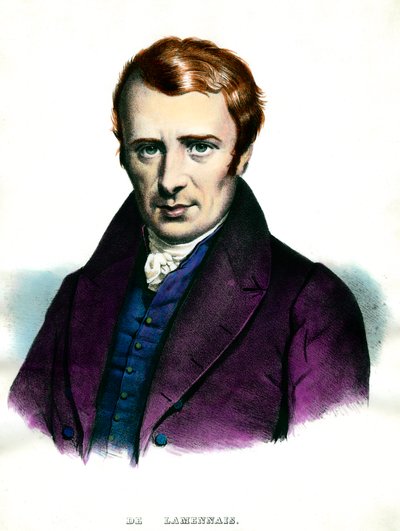 Portrait de Félicité Robert de Lamennais (1782-1854) écrivain français (gravure) - Unknown artist