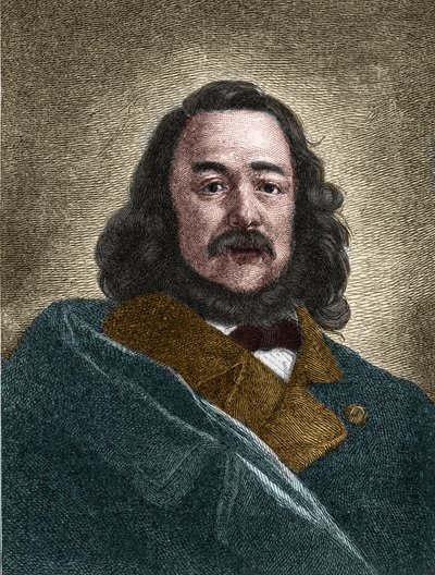 Portrait de Ferdinand Freiligrath (1810-1876) écrivain allemand. - Unknown artist