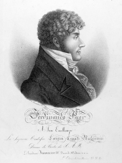Portrait de Ferdinando Paer (1771 - 1839). Il fut maître de chapelle de Napoléon Ier puis directeur de l
