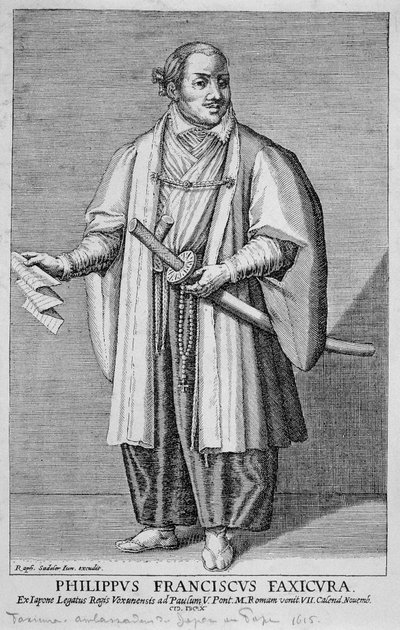Portrait de Filippo Francesco Faxicura (Philip Francis Faxicura ou Tsunenaga Hasekura) - Unknown artist