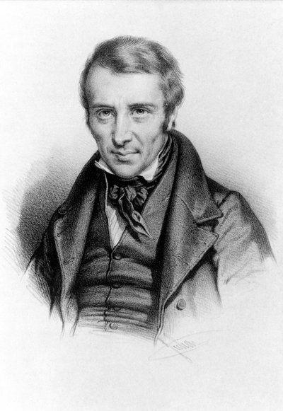 Portrait de Félicité Robert de La Mennais ou Lamennais. Prêtre et écrivain français (à Saint-Malo) - Unknown artist