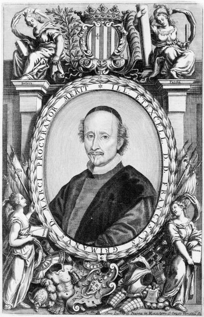 Portrait de Francesco Grimani, ecclésiastique vénitien du 16ème siècle. Il était évêque et patriarche de Venise. Gravure - Unknown artist