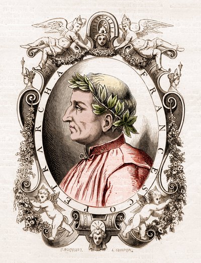 Portrait de Francesco Petrarca (Pétrarque) (1304-1374), poète italien - Unknown artist