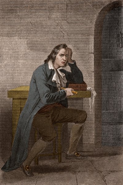 Portrait de François Babeuf dit Gracchus, révolutionnaire français, se poignardant - Gravure anonyme - Unknown artist