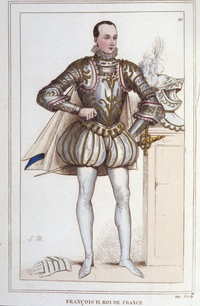 Portrait de François II (1544 - 1560), Roi de France gravure de 1830 - Unknown artist
