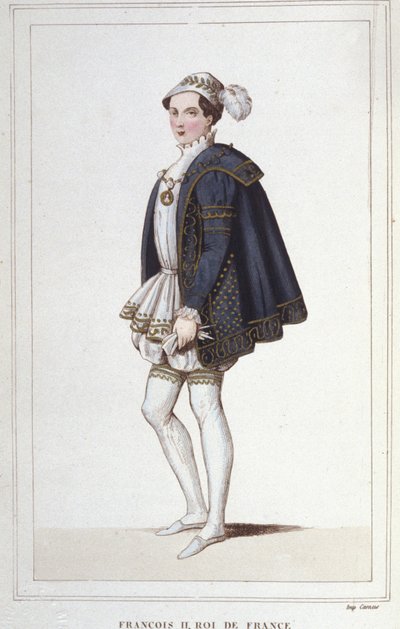 Portrait de François II (1544 - 1560), Roi de France gravure de 1830 - Unknown artist