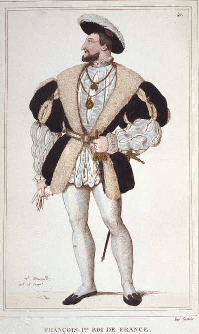 Portrait de François Ier (1494 - 1547) gravure de 1830 - Unknown artist