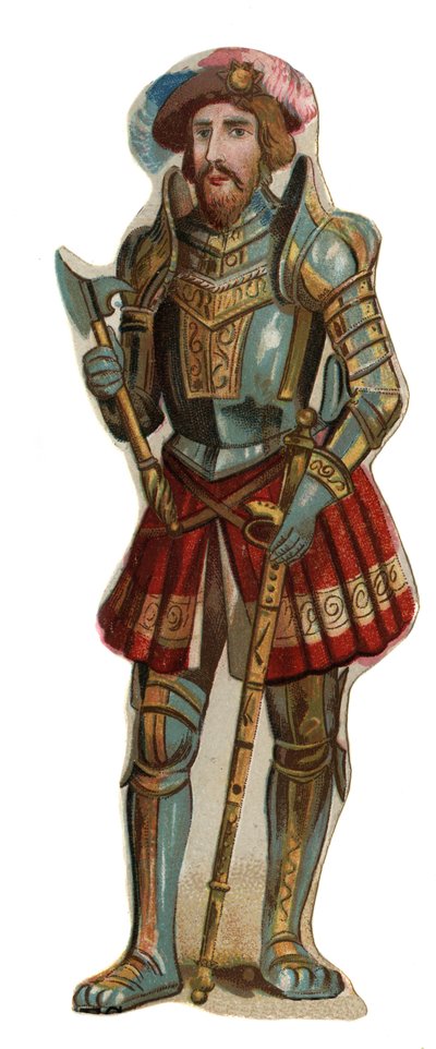 Portrait de François Ier (1494 - 1547), roi de France. Chromolithographie, fin du XIXe siècle. - Unknown artist