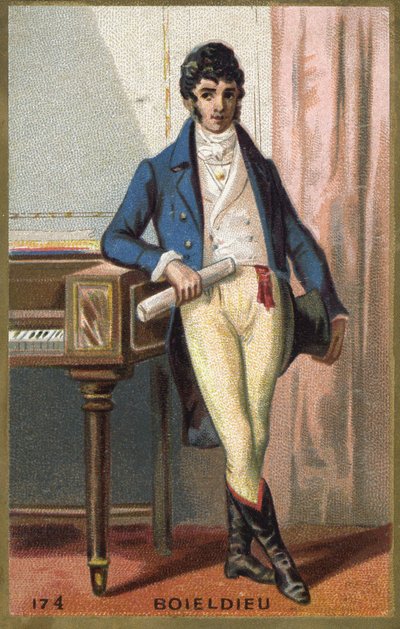 Portrait de François Adrien Boieldieu (1775 - 1834), compositeur français. Chromolithographie de la fin du XIXe siècle. - Unknown artist