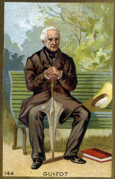 Portrait de François Guizot (1787 - 1874) homme politique et historien français. Chromolithographie du 19ème siècle - Unknown artist