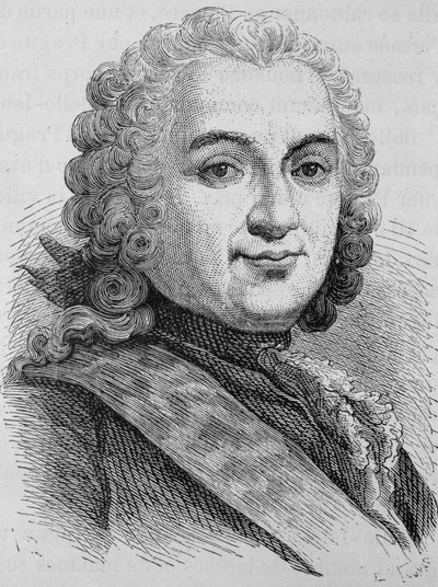 Portrait de François de Chevert. Gravure de la fin du 19ème siècle dans « Histoire de France » de H. Martin - Unknown artist