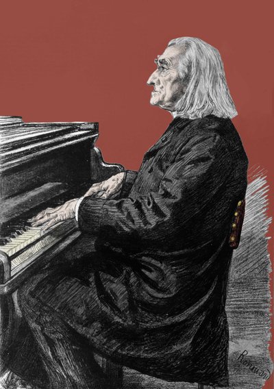 Portrait de Franz Liszt (1811-1886), compositeur et pianiste hongrois - Unknown artist