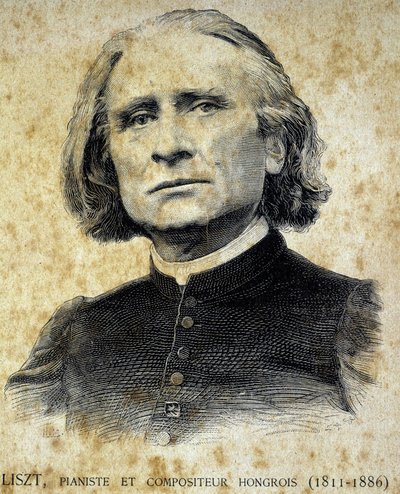 Portrait de Franz Liszt, pianiste et compositeur hongrois (1811 - 1886) - dans « Les Contemporains », fin du 19ème siècle - Unknown artist