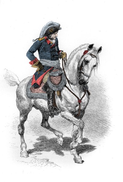 Portrait de Frédéric II de Prusse (1712-1786) dit Frédéric le Grand. Gravure du 19ème siècle. - Unknown artist