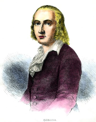 Portrait de Friedrich Hölderlin (1770-1843) poète allemand Gravure du 19ème siècle Collection privée - Unknown artist