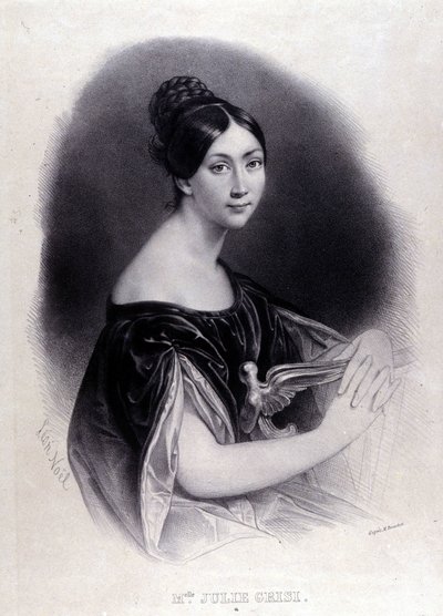 Portrait de Giulia (Julie) Grisi (1811-1869) soprano italienne. - Unknown artist