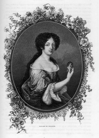 Portrait de Gabrielle de Rochechouart de Mortemart, Marquise de Thianges (1633-1693), aristocrate française - Gravure de 1862 dans Les Reines du Monde par nos premiers écrivains. Livre publié sous la direction de J. G. D. ARMENGAUD - Unknown artist