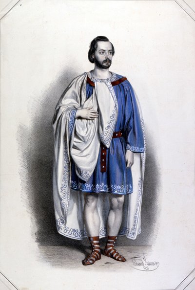 Portrait de Gaetano Fraschini (1816-1887) dans le rôle de Foresto dans l