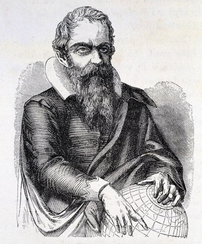 Portrait de Galilée (1564 - 1642), gravure du 19e siècle - Unknown artist