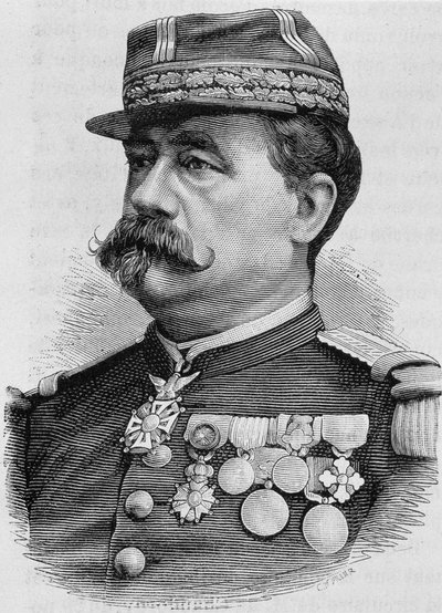 Portrait du Général Carré de Bellemarre. Gravure de la fin du 19ème siècle dans « Histoire de France » par H. Martin. - Unknown artist