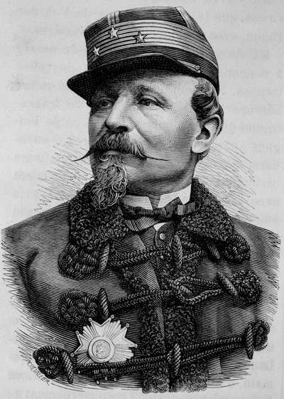 Portrait du Général Chanzy (1823-1883). Gravure de la fin du XIXe siècle dans "Histoire de France" par H. Martin - Unknown artist