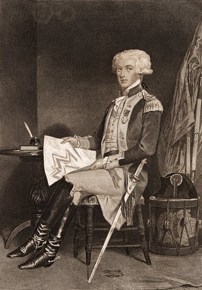 Portrait du général La Fayette (Lafayette) (1757-1834). - Unknown artist