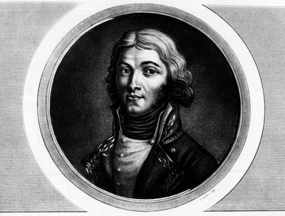 Portrait du Général Louis Lazare Hoche (1768-1797). Gravure dans "Collection complète des tableaux historiques de la Révolution française, en trois volumes." 1804 - Unknown artist