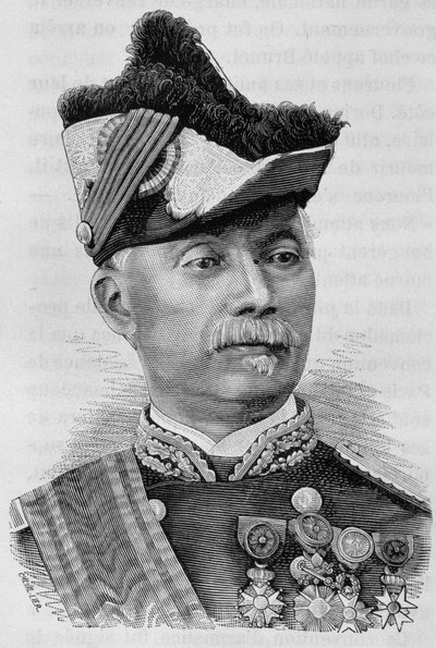 Portrait du Général Pourcet. Gravure du 19ème siècle - Unknown artist