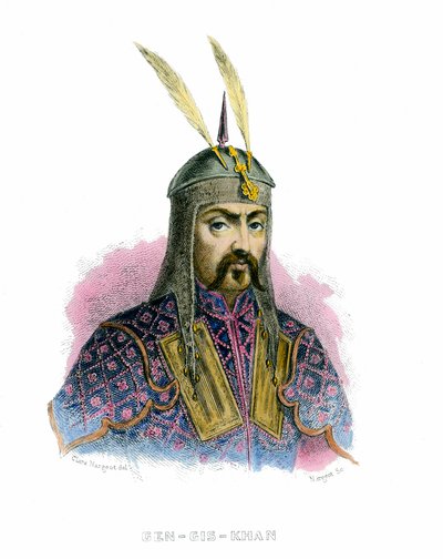 Portrait de Genghis Khan (Temudjin) - Unknown artist