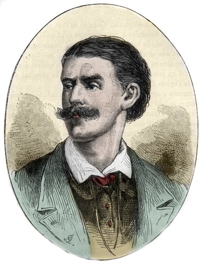 Portrait de Georg August Schweinfurth (1836-1925) explorateur, botaniste et anthropologue allemand gravure de Histoire pittoresque des grands voyages au XIXe siècle. 1877 - Unknown artist