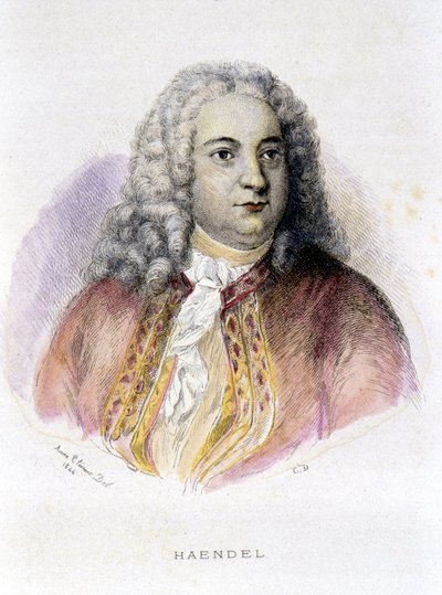 Portrait de George Frederick Handel (Georg Friedrich Handel) - Unknown artist