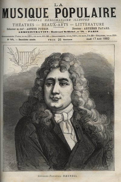 Portrait de George Frederick Handel (Georg Friedrich Handel) - Unknown artist
