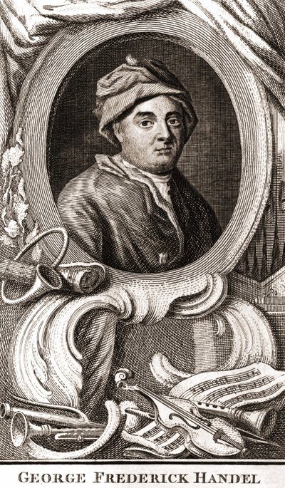 Portrait de George Frederick Handel (Georg Friedrich Handel) - Unknown artist
