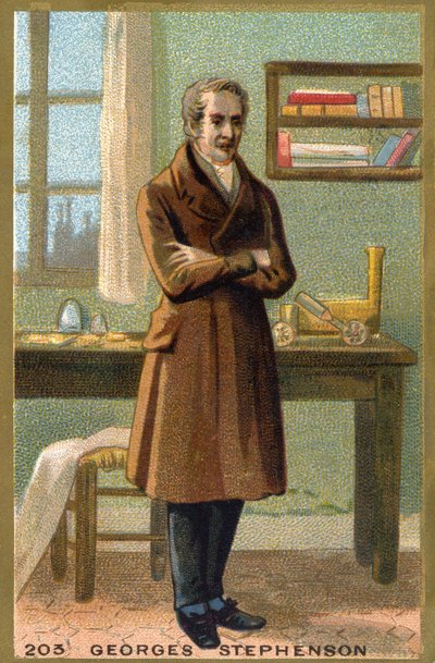 Portrait de George Stephenson (1781-1848), ingénieur britannique - Unknown artist