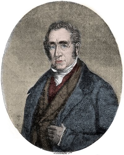 Portrait de George Stephenson (1781-1848), ingénieur britannique et pionnier des locomotives ferroviaires - Unknown artist