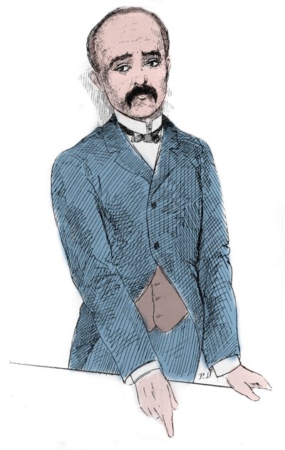 Portrait de Georges Benjamin Clemenceau (1841-1929) homme politique français lors des discussions sur la question du Tonkin et de la France. Gravure dans "Le Monde Illustré" - Unknown artist