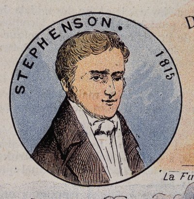 Portrait de Georges Stephenson en 1815 (1781 -1848), ingénieur britannique (première locomotive à vapeur en 1814) - Unknown artist