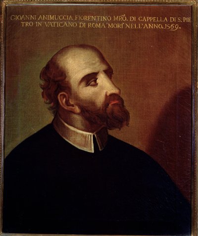 Portrait de Giovanni Animuccia (vers 1514-1571) compositeur italien Peinture anonyme. XVIe siècle Bologna Civico museo Bibliografico - Unknown artist