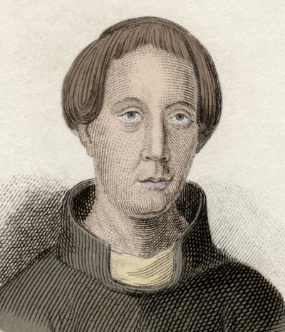 Portrait de Giraud de Barri, ou Giraud le Cambrian (ca. 1145-ca. 1223), ecclésiastique et historien gallois. Aussi appelé Gerald de Galles et Gerald Barry. Gravure du 19ème siècle - Unknown artist