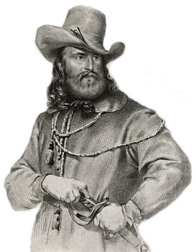 Portrait de Giuseppe Garibaldi (1807-1882), général, patriote italien et chef - Unknown artist
