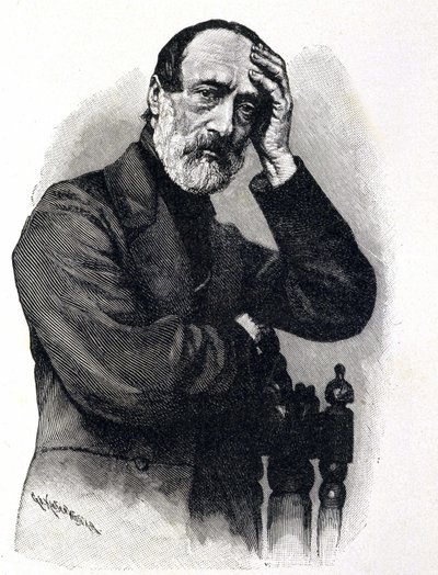 Portrait de Giuseppe Mazzini (1805 - 1872), patriote et révolutionnaire italien - Unknown artist