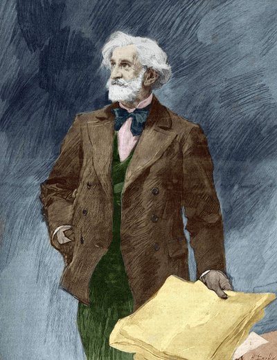 Portrait de Giuseppe Verdi (1813-1901), compositeur italien. - Unknown artist