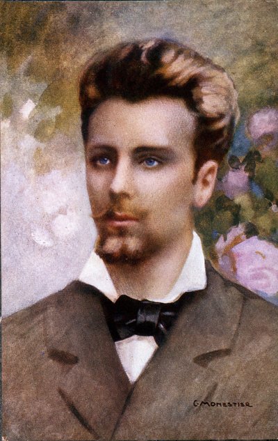 Portrait de Guglielmo Oberdan (1858-1882), carte postale d