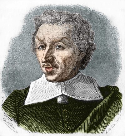 Portrait de Gui (Guy) Patin. Médecin et écrivain français (1601-1672). Gravure de 1866. - Unknown artist