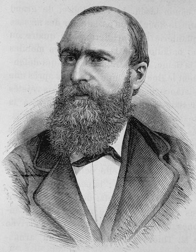 Portrait de Gustave Flourens. Gravure de la fin du 19ème siècle dans « Histoire de France » de H. Martin - Unknown artist