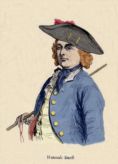 Portrait de Hannah Snell (1723-1792), femme soldat, qui a pris le rôle d