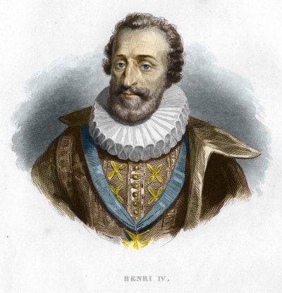 Portrait de Henri IV (1553 - 1610), Roi de France, gravure du XIXe siècle - Unknown artist