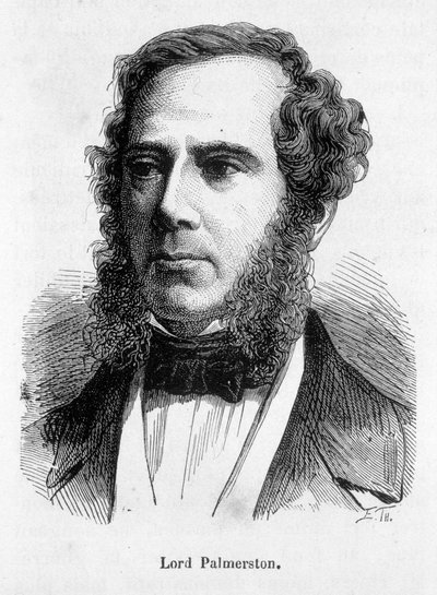 Portrait de Henry Temple, vicomte Lord Palmerston (1784 - 1865) homme politique britannique. Gravure du 19ème siècle - Unknown artist
